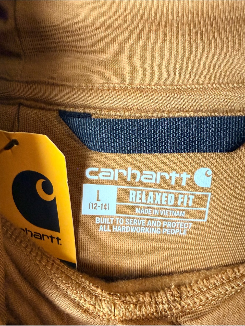 Carhartt Women’s Clarksburg Hoodie Large Brown Relaxed Fit Logo Sleeve NWT 10279 - Picture 5 of 10